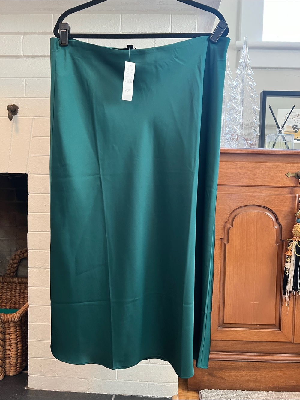 J. Crew Gwyneth Dark Green Slip Skirt